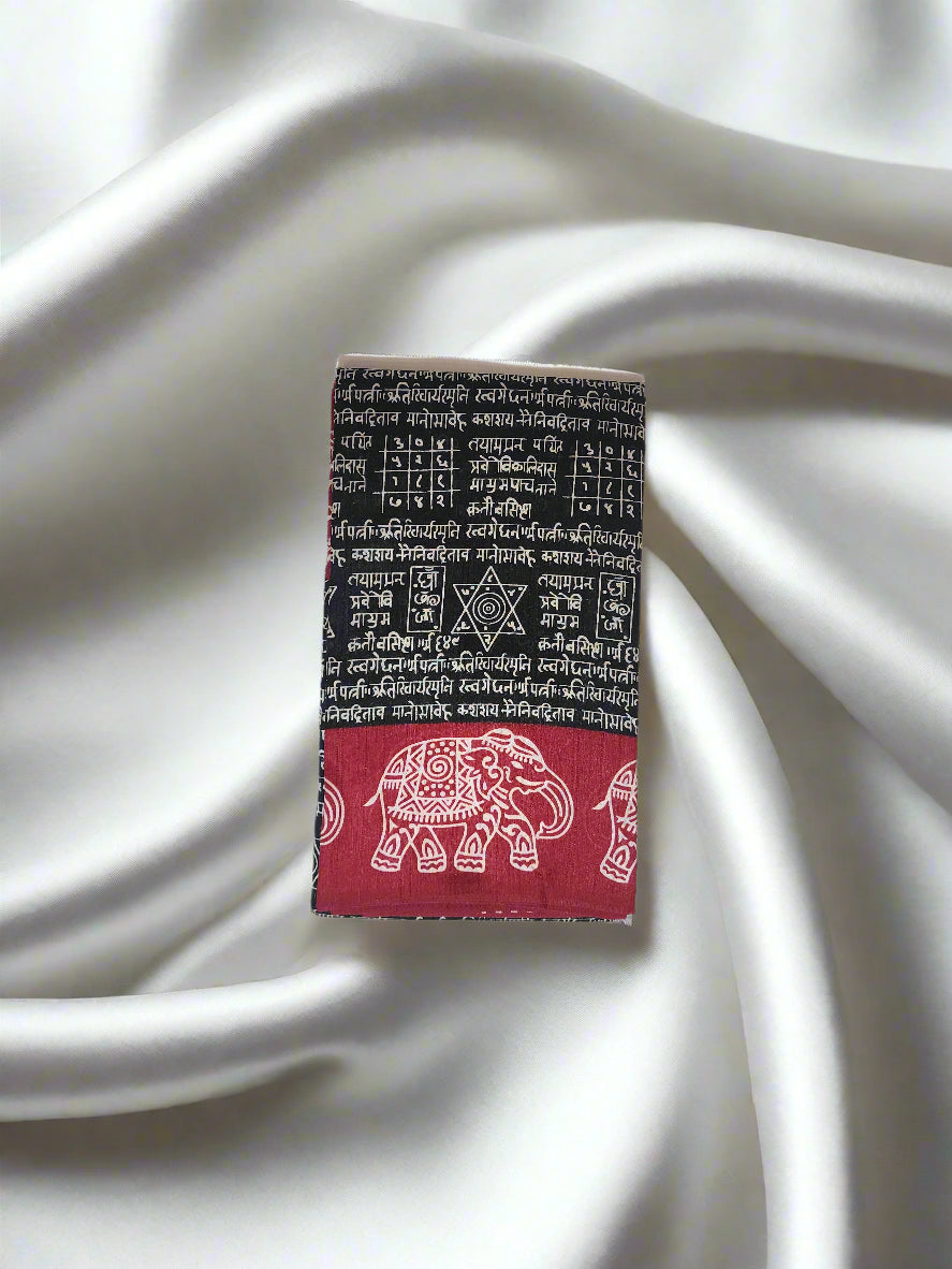 Black Cotton Letter Print
