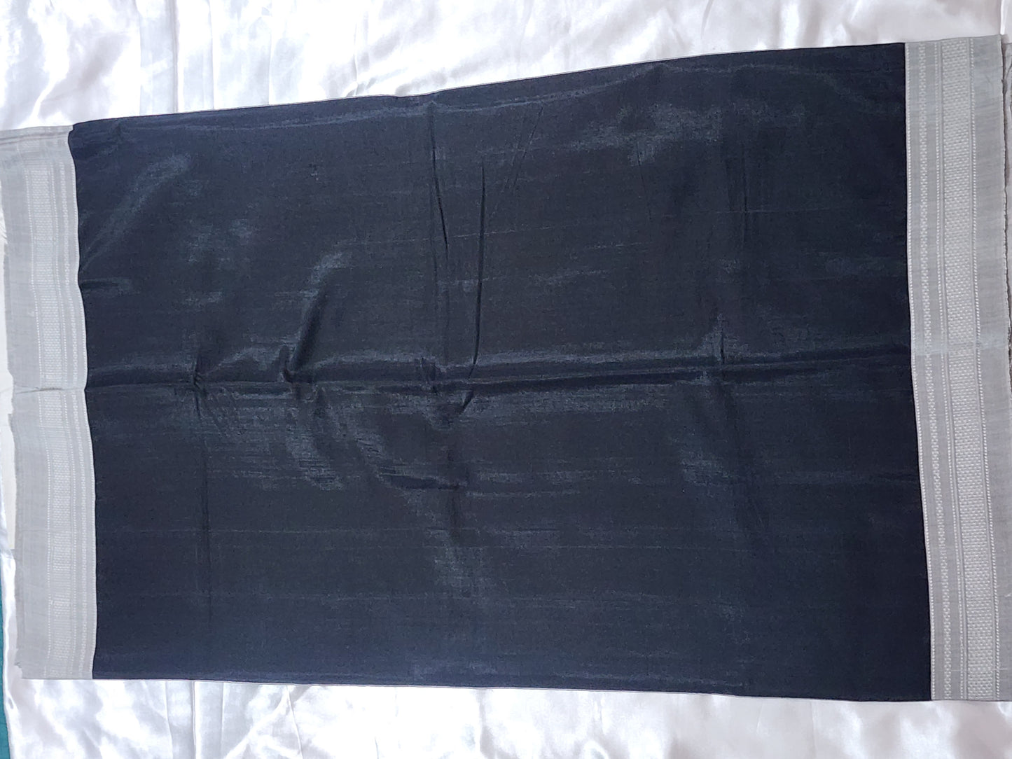 Black Silver Ilkal Viscose Silk Saree