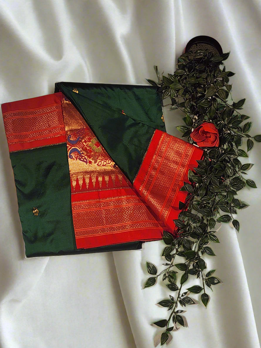 Green-Red-Paithani-silk