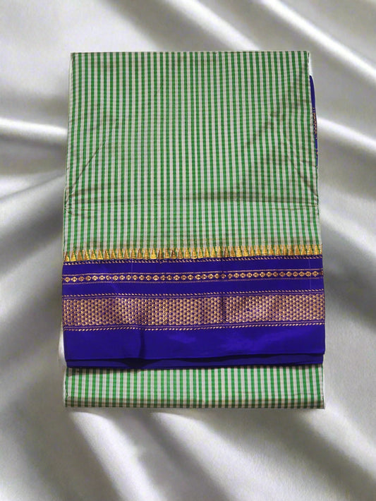 Green-Blue Checks Ilkal Saree