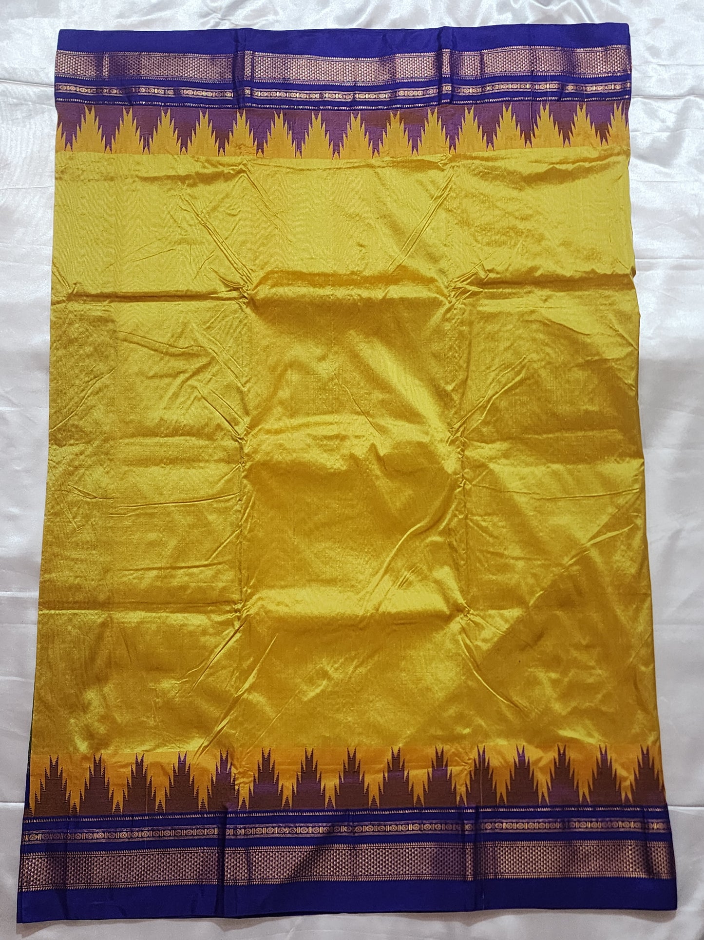Lemon Yellow Ilkal Saree