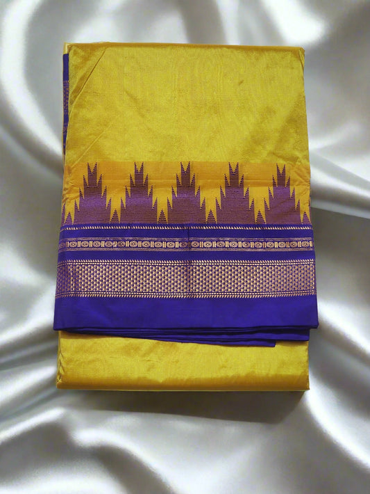 Lemon Yellow Ilkal Saree