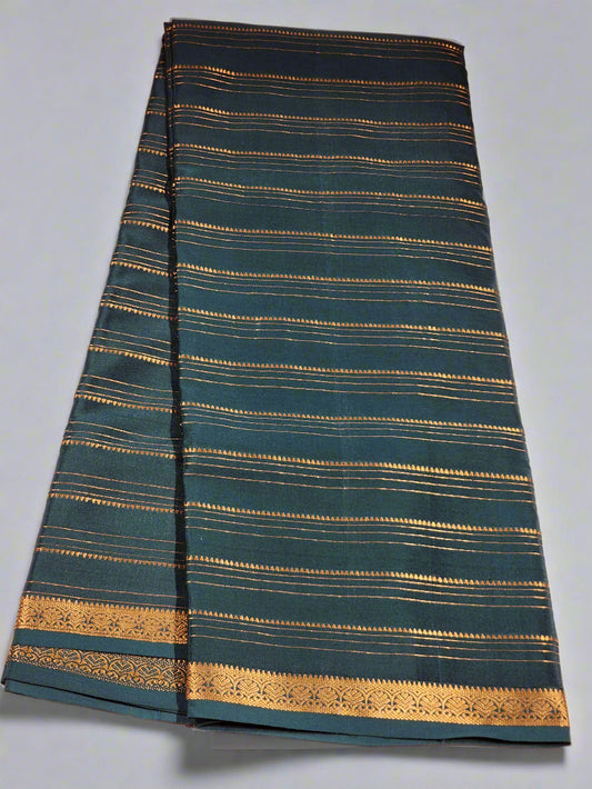 Bottle Green Mysore Silk Saree