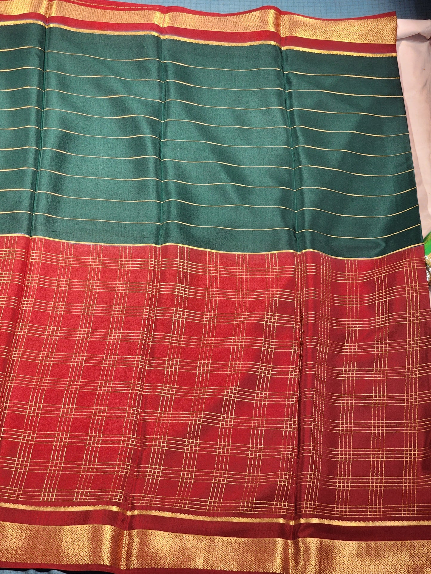 Dark Brown Mysore Silk Saree