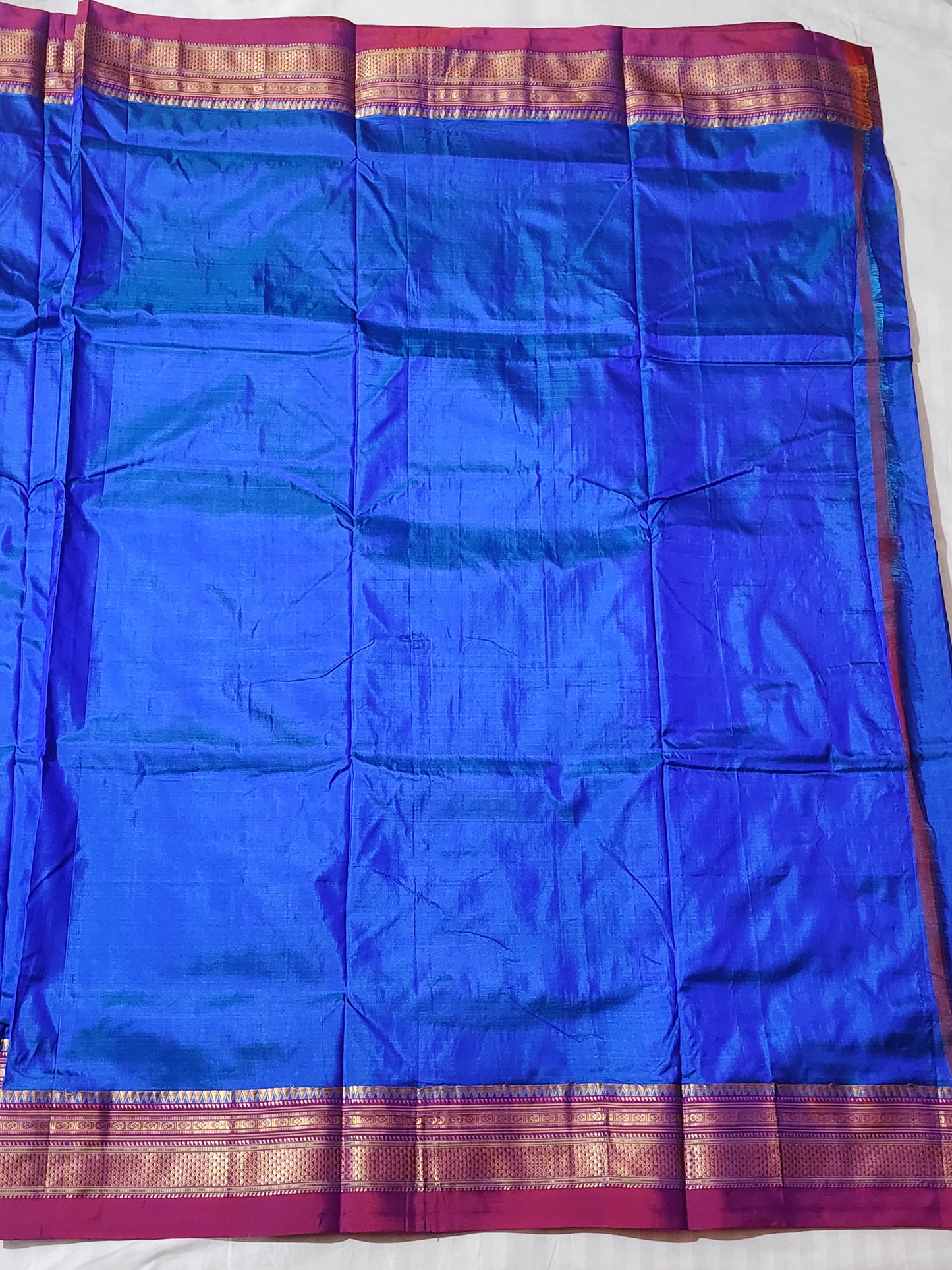 Blue Ilkal silk Saree