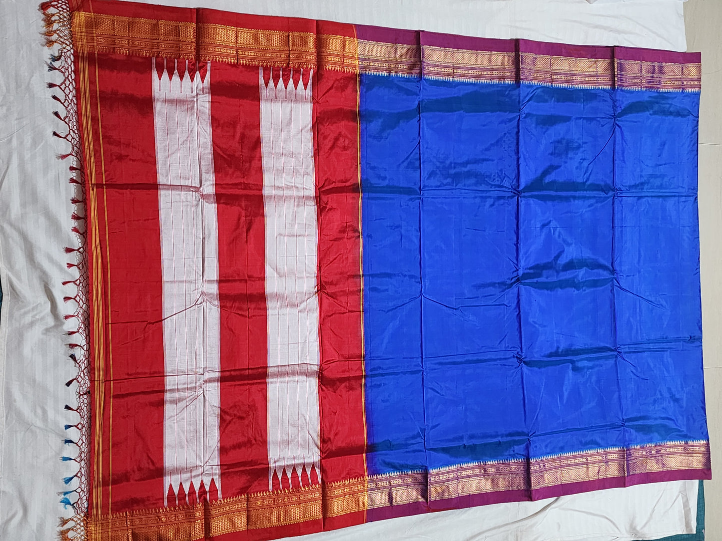 Blue Ilkal silk Saree