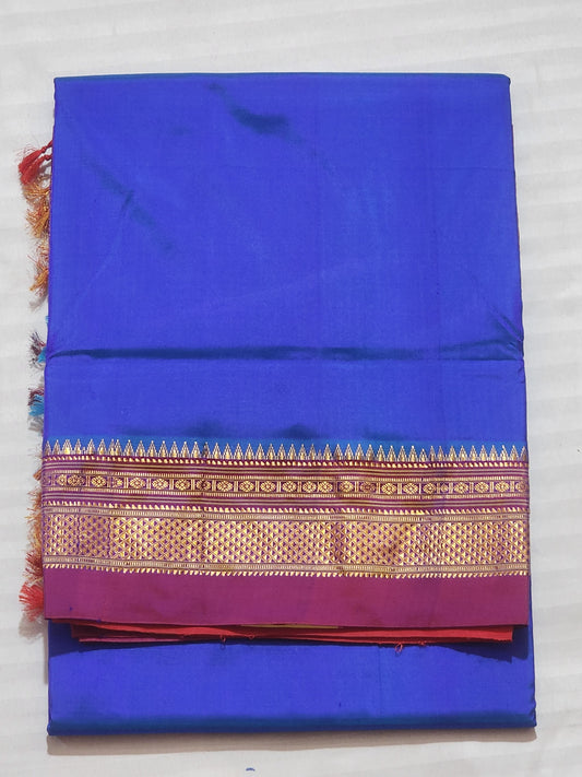 Blue Ilkal silk Saree