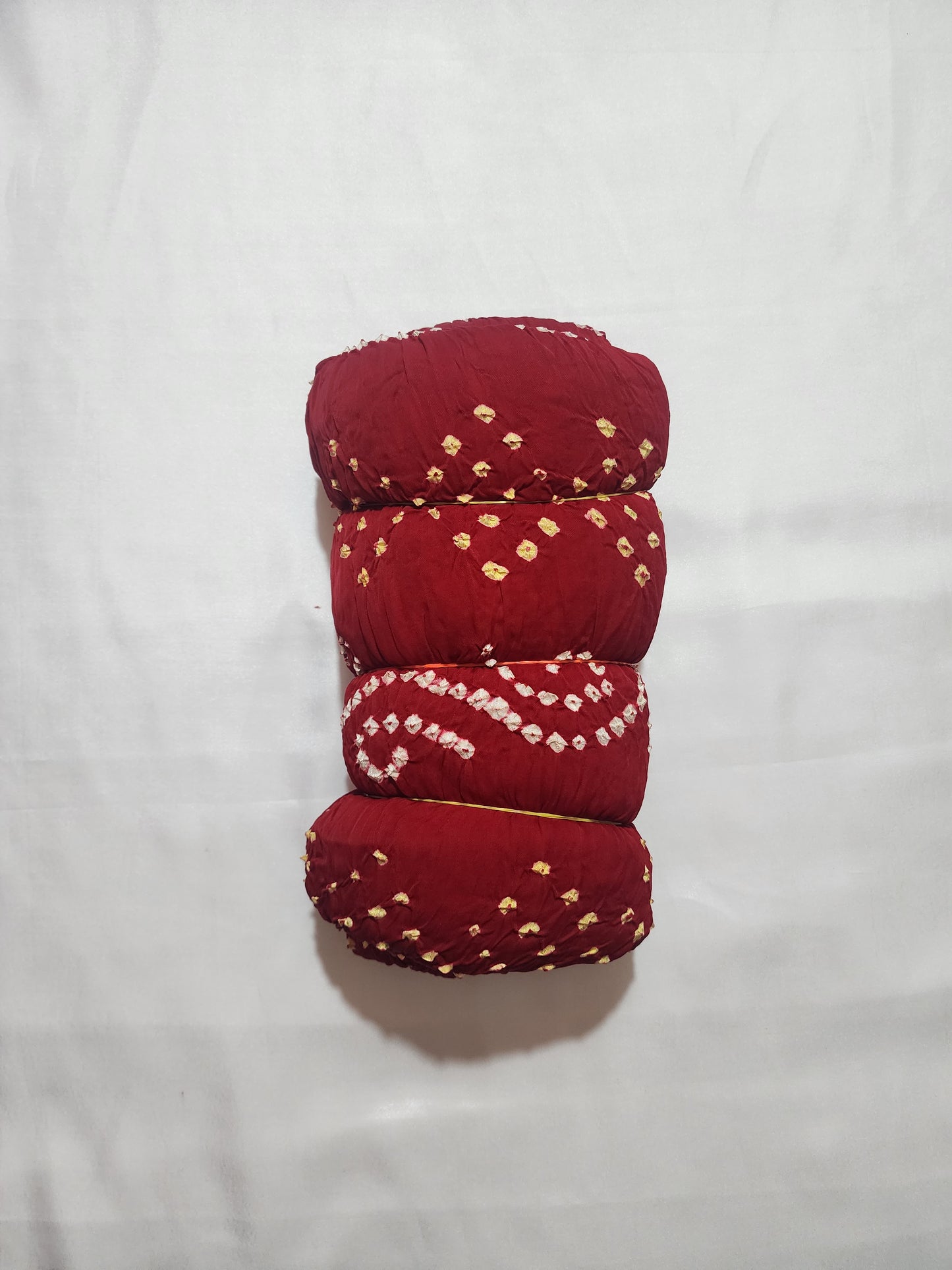 Classic Red with Golden Zari Pallu  Bandhani Modal Silk Saree