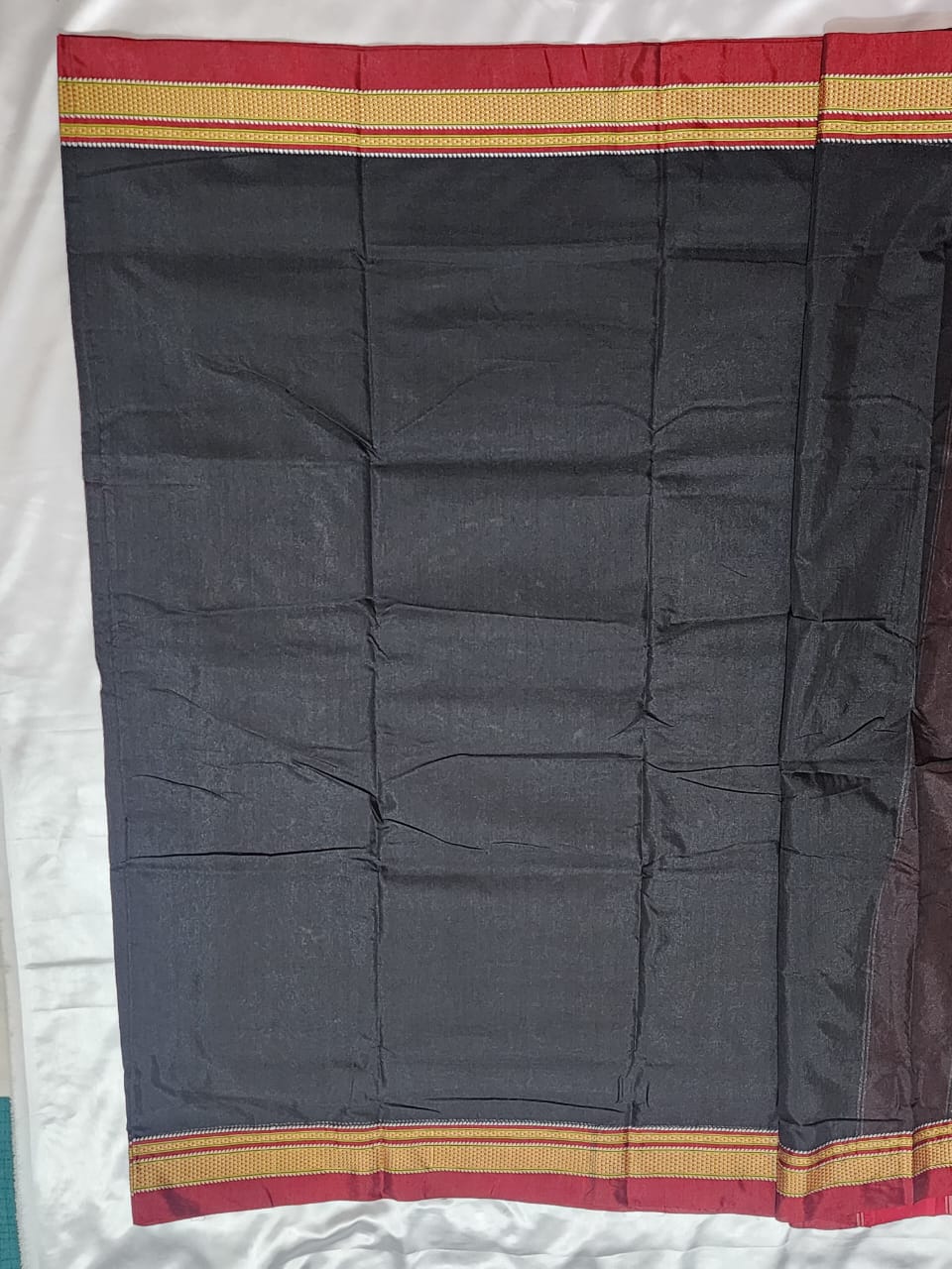 Black Maroon Ilkal Cotton blend Saree