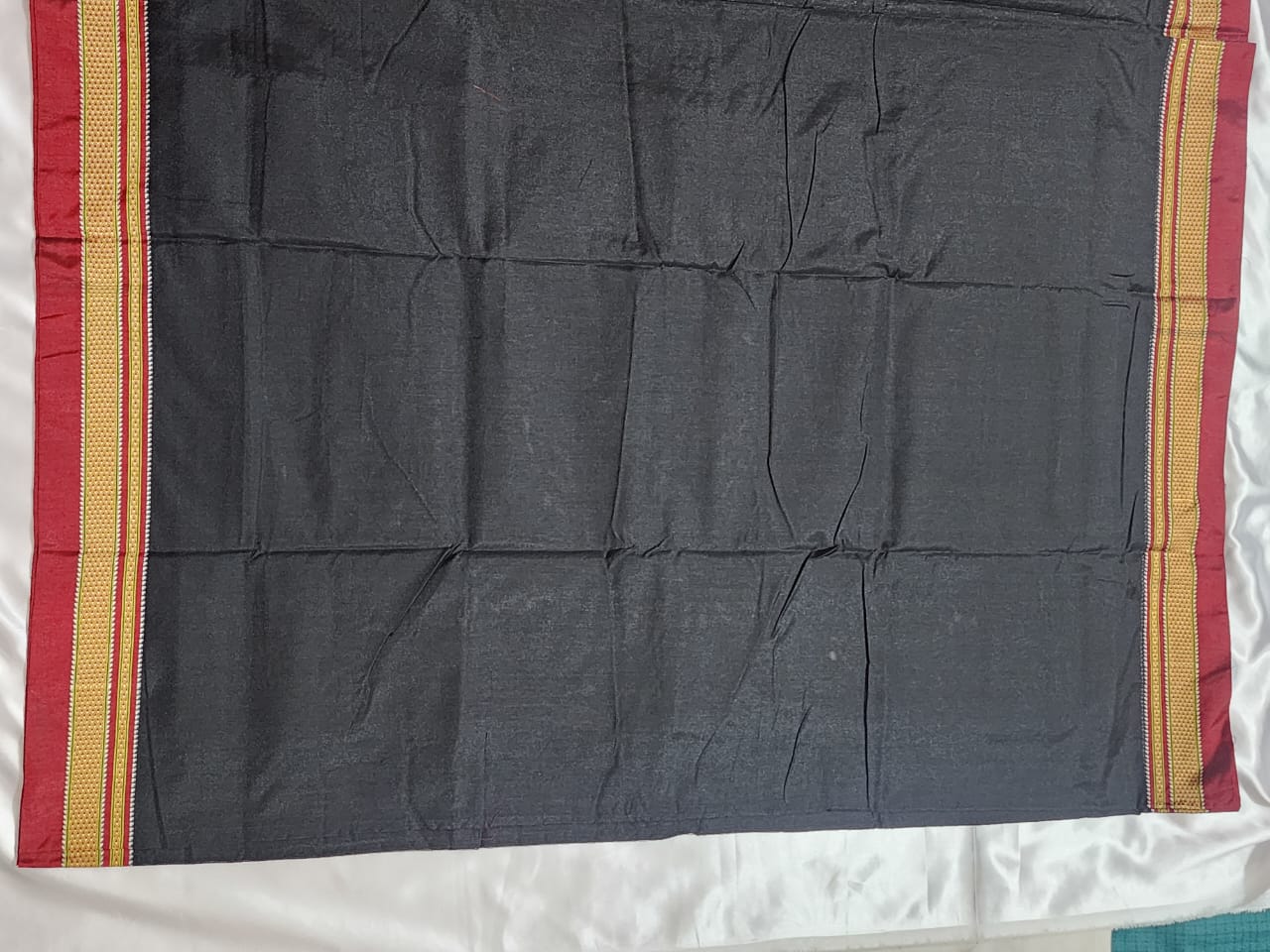 Black Maroon Ilkal Cotton blend Saree