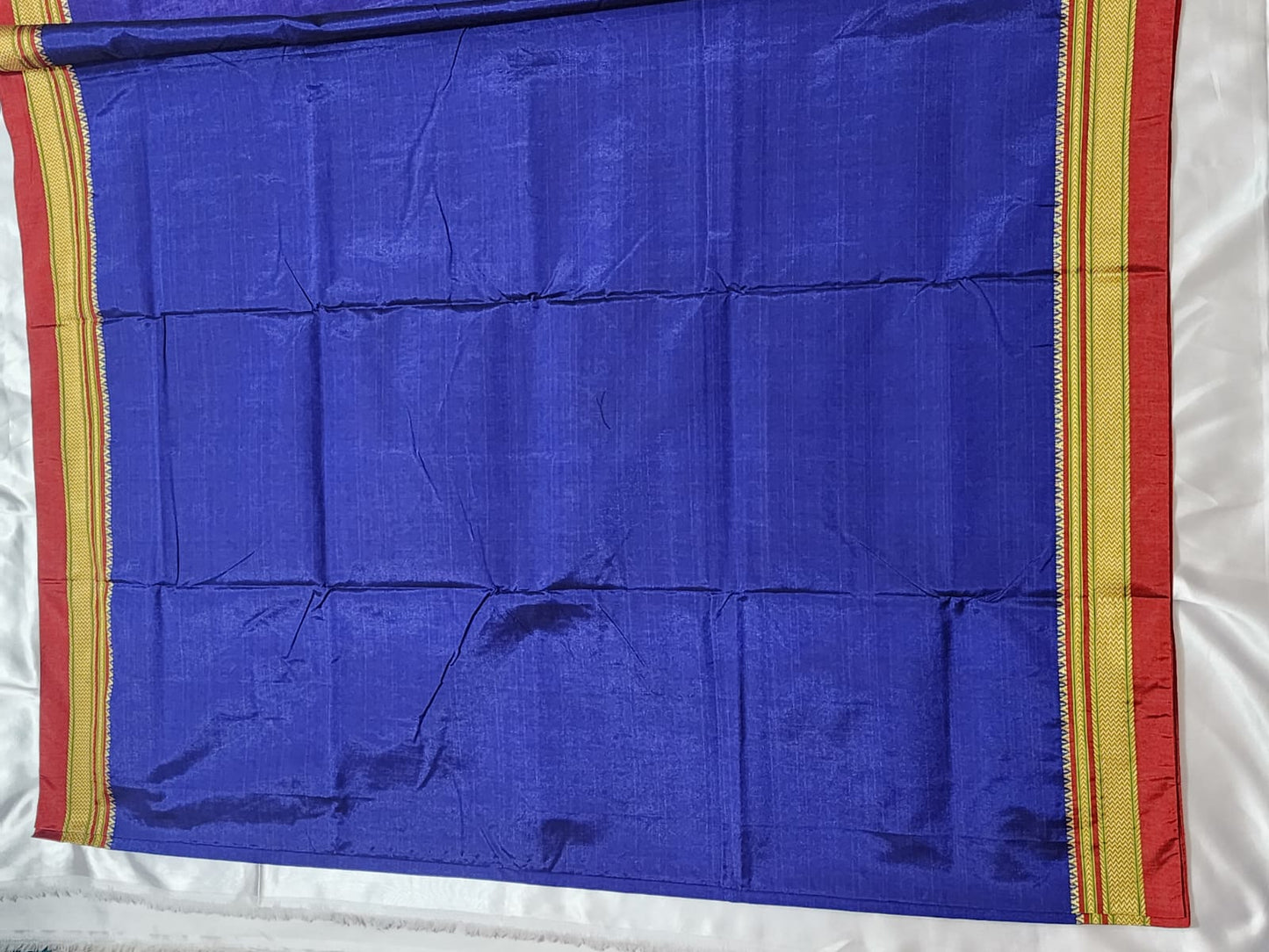 Blue Red Ilkal cotton  Saree