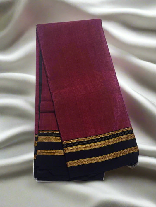 Wine black Ilkal Viscose Silk Saree