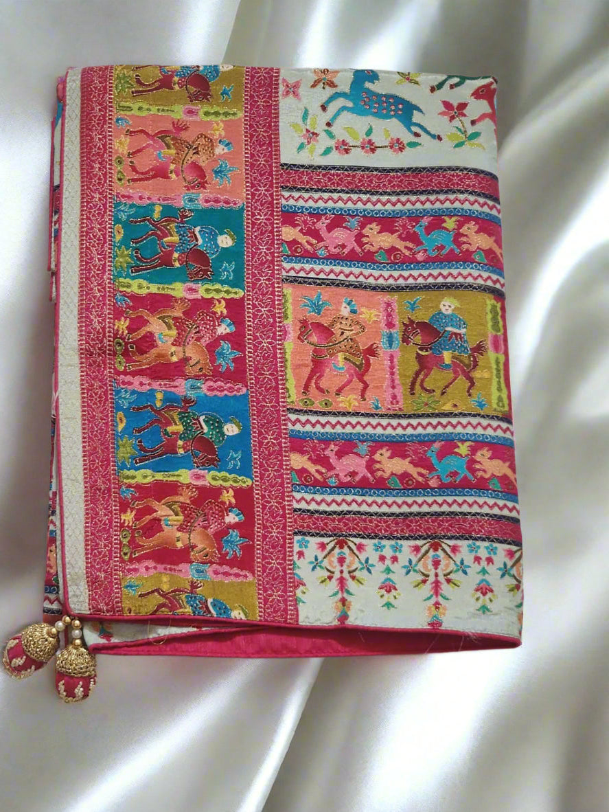 Multicolour with a Cream BaseDola Silk Saree