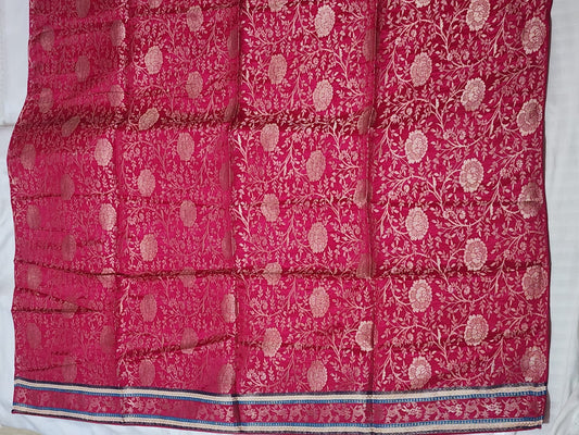 Cream Base with Multicolour Dola Silk Saree