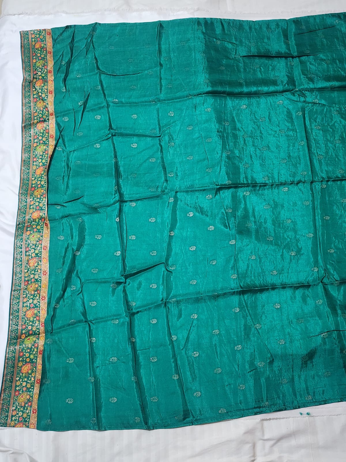 Emerald Green Dola Silk Saree