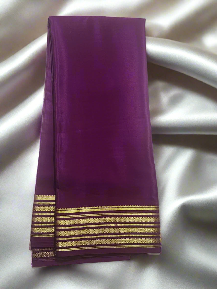Majestic Magenta Mysore Silk Saree