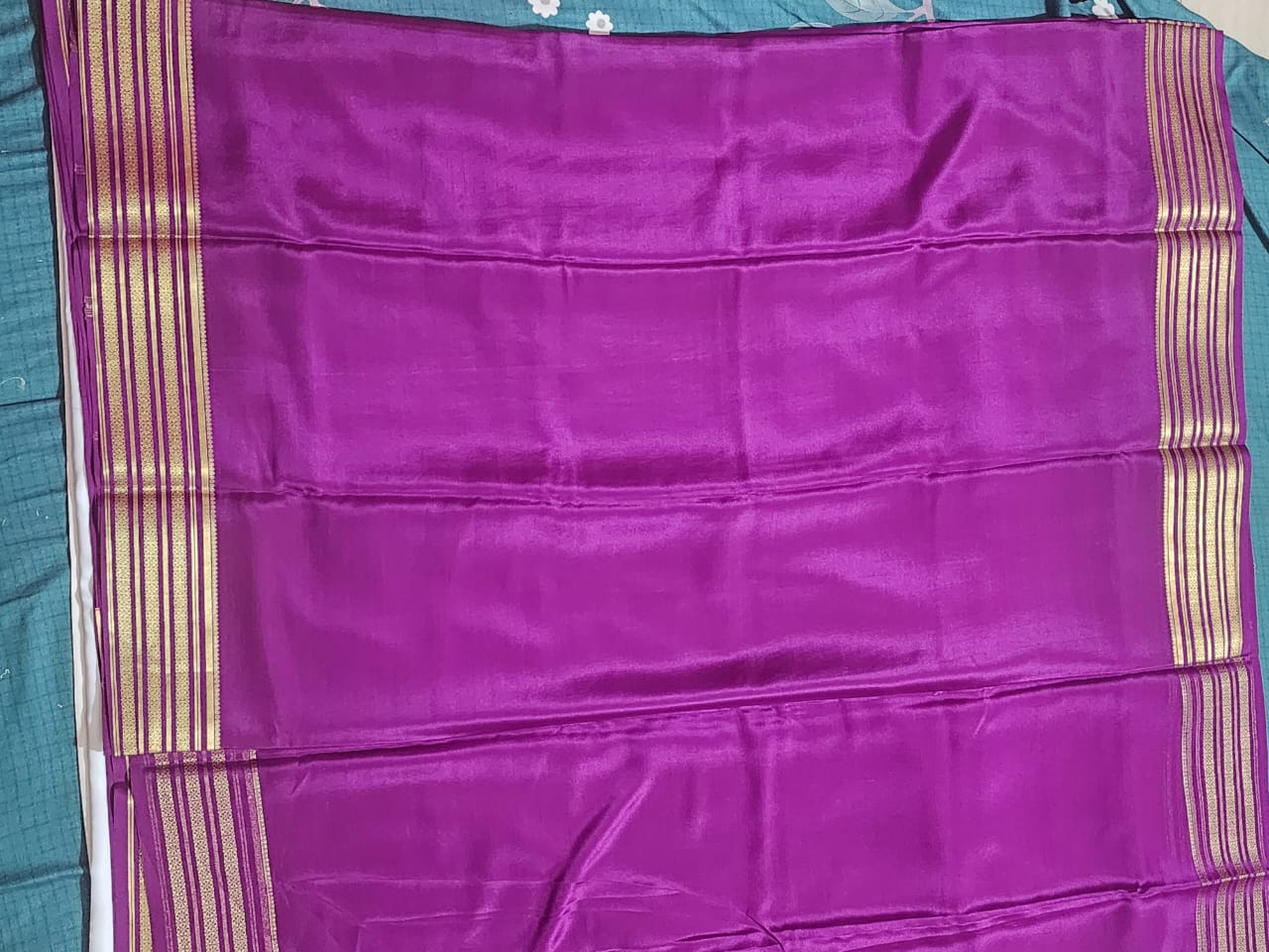 Majestic Magenta Mysore Silk Saree