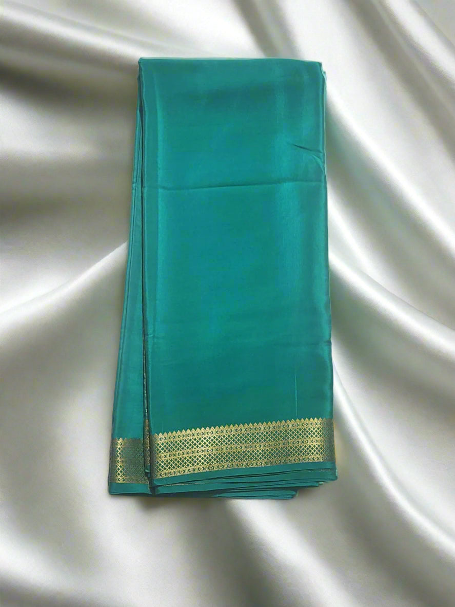 Emerald Green Mysore Silk Saree