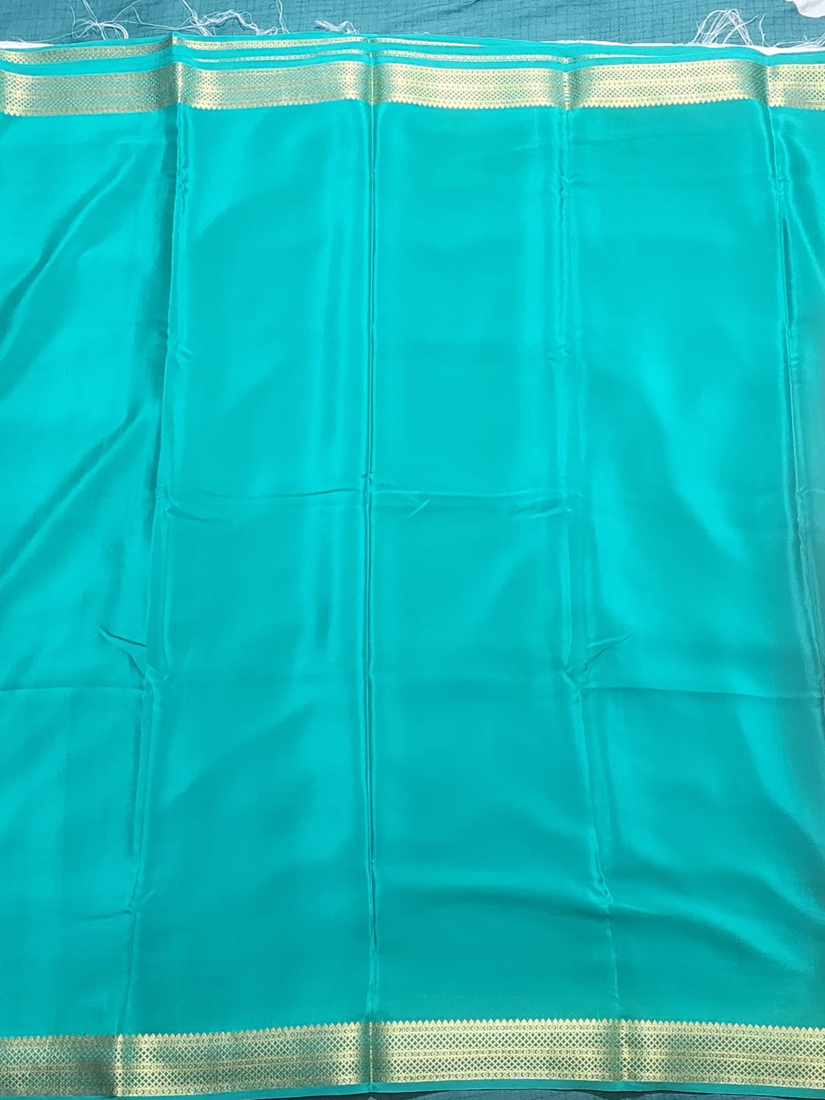 Emerald Green Mysore Silk Saree