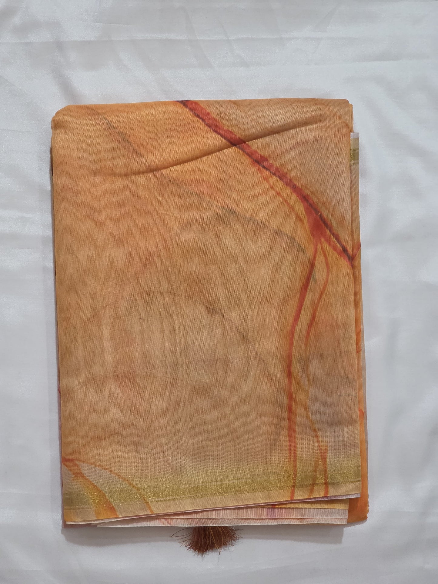 Terracotta Whisper German Print Saree