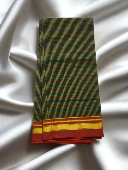 Green-toned Ilkal Cotton Silk Saree
