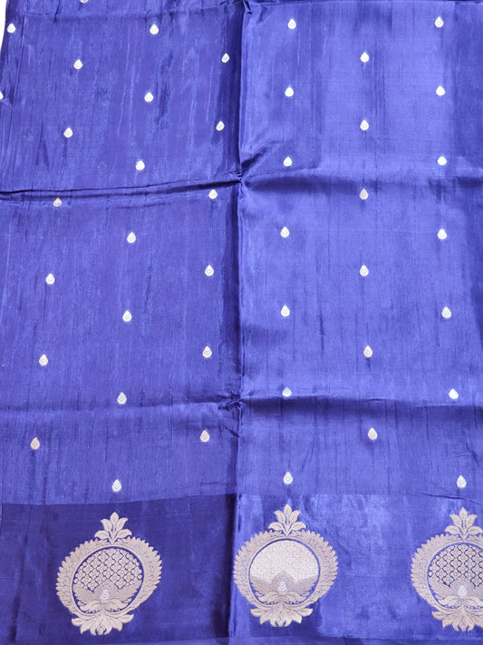 Majestic Midnight – Banaras Silk Saree with Rich Zari Work