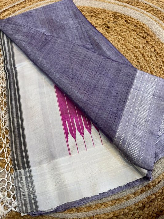 Lavender Purple Ilkal Cotton Saree