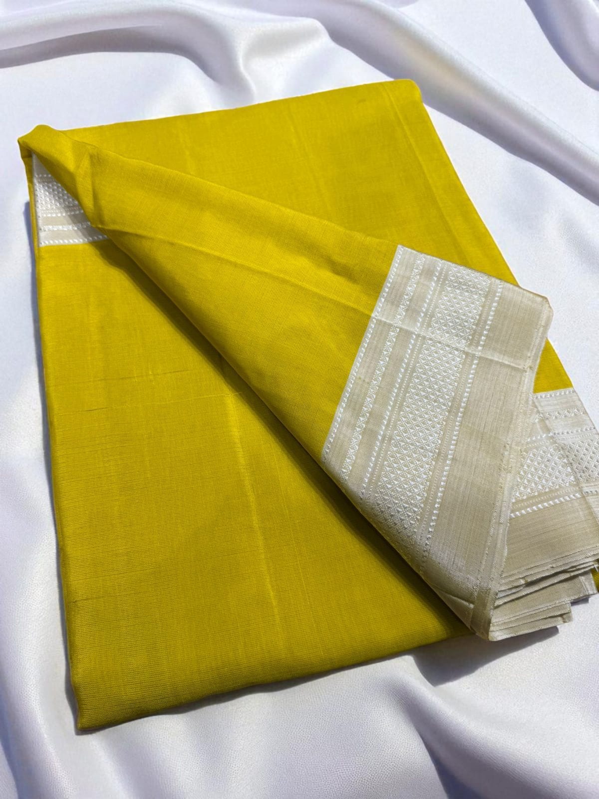 Mustard Yellow Ilkal Cotton Saree