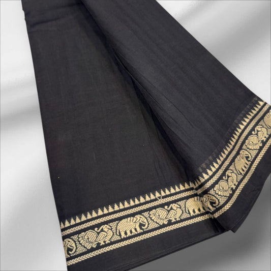 Majestic Black Ilkal saree
