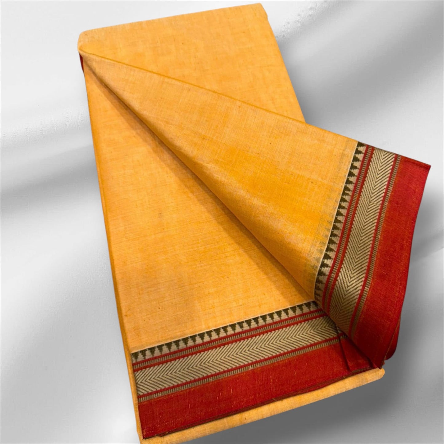 Mustard Yellow Ilkal saree
