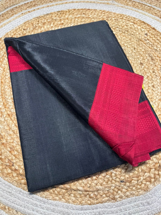 Black Ilkal Cotton Saree