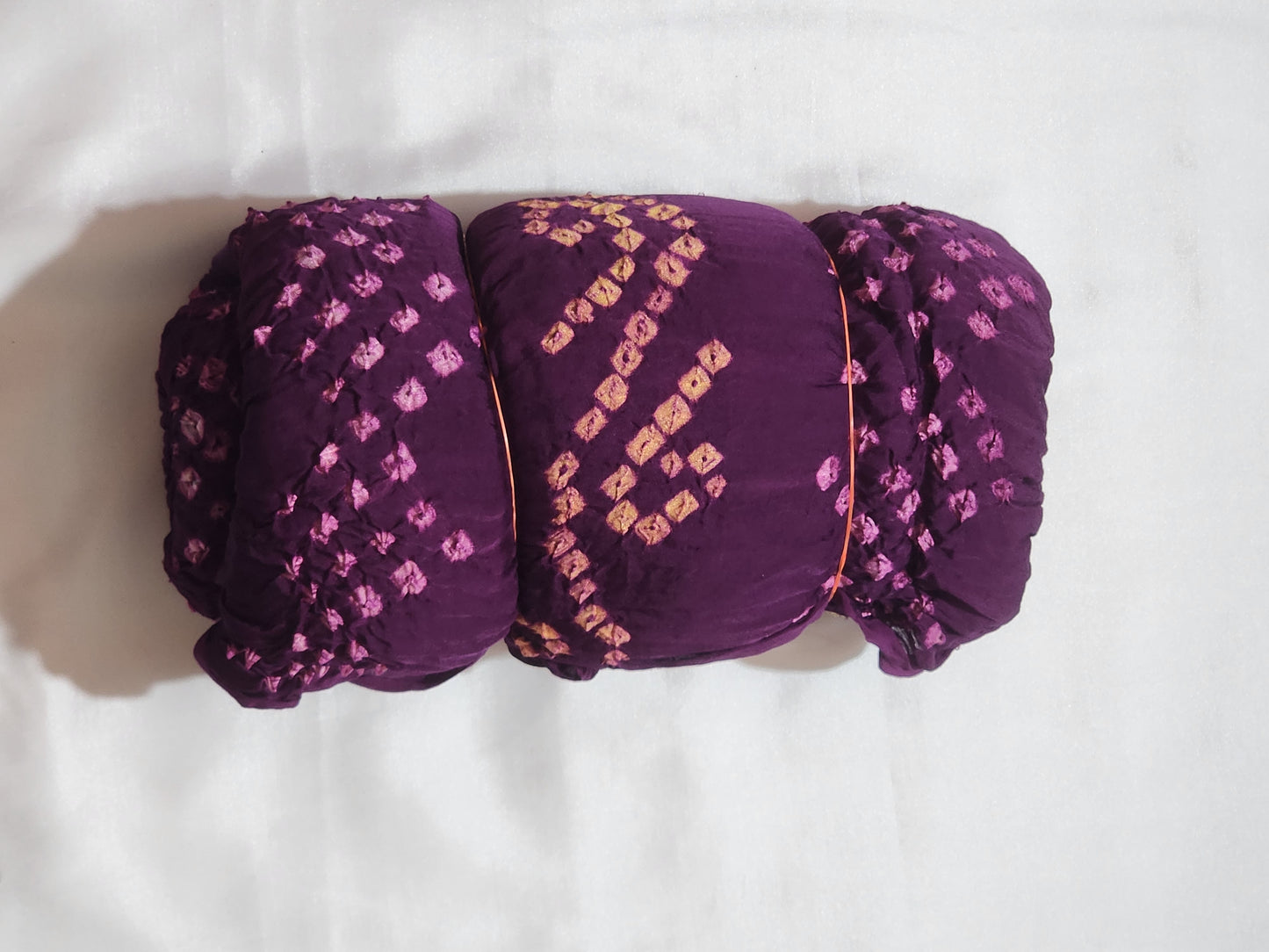 Royal Wine with Golden Zari Pallu Bandhani Modal Silk Saree