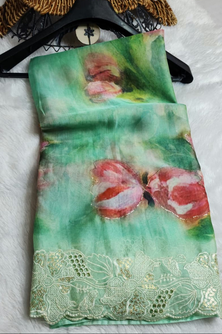 light green-organza-floral-print