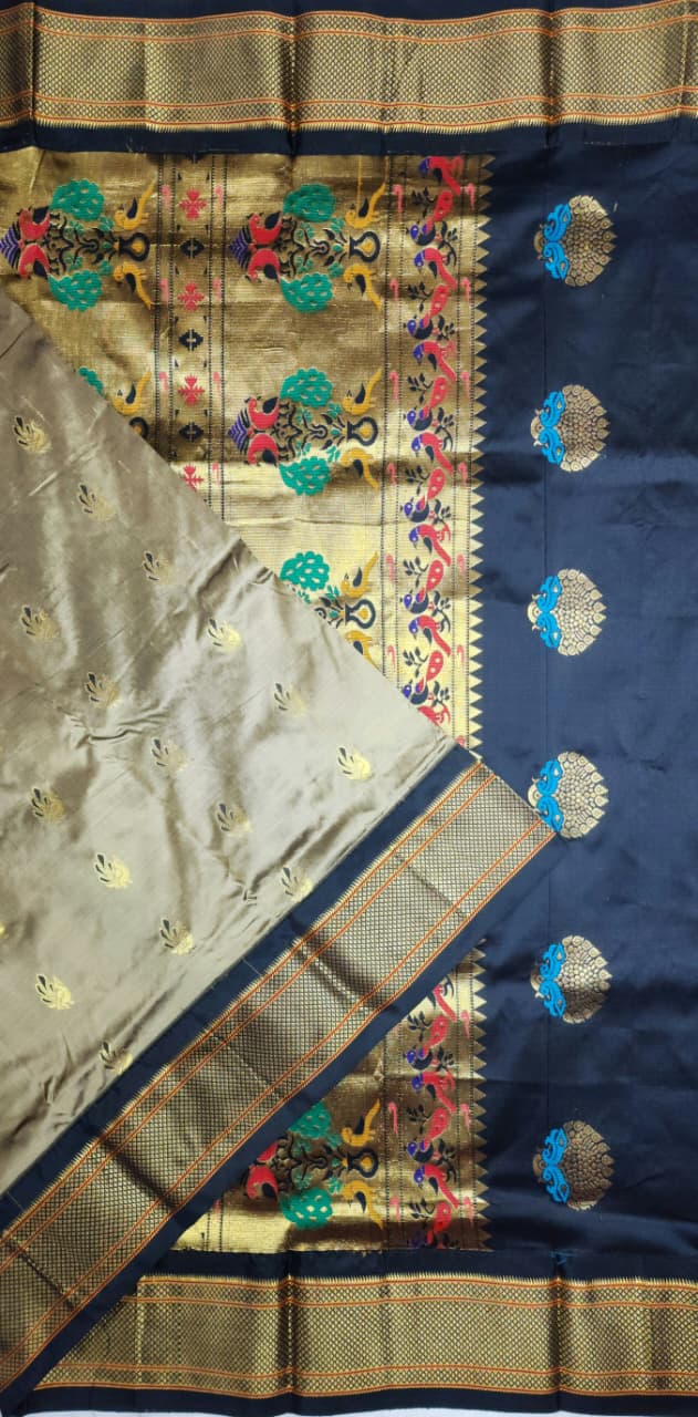 Grey-Black-Paithani-silk