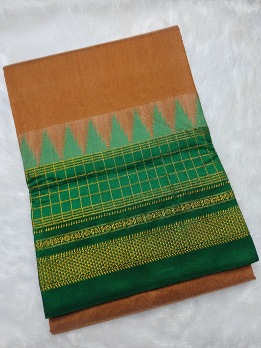 Brown ilkal gadwal paithani saree