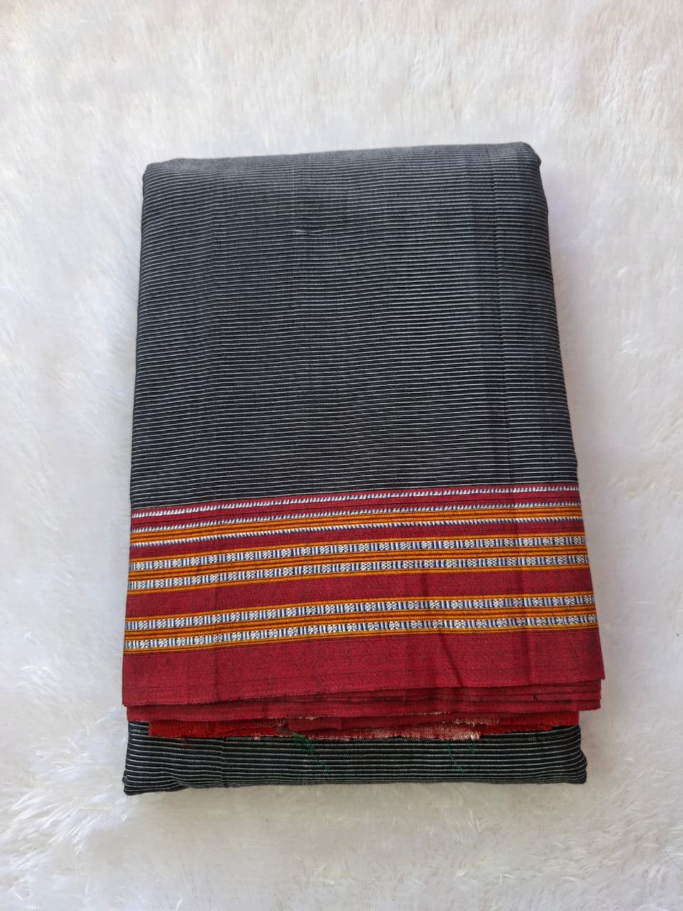 Black-Maroon Ilkal Mercerized Cotton (raasta saree)