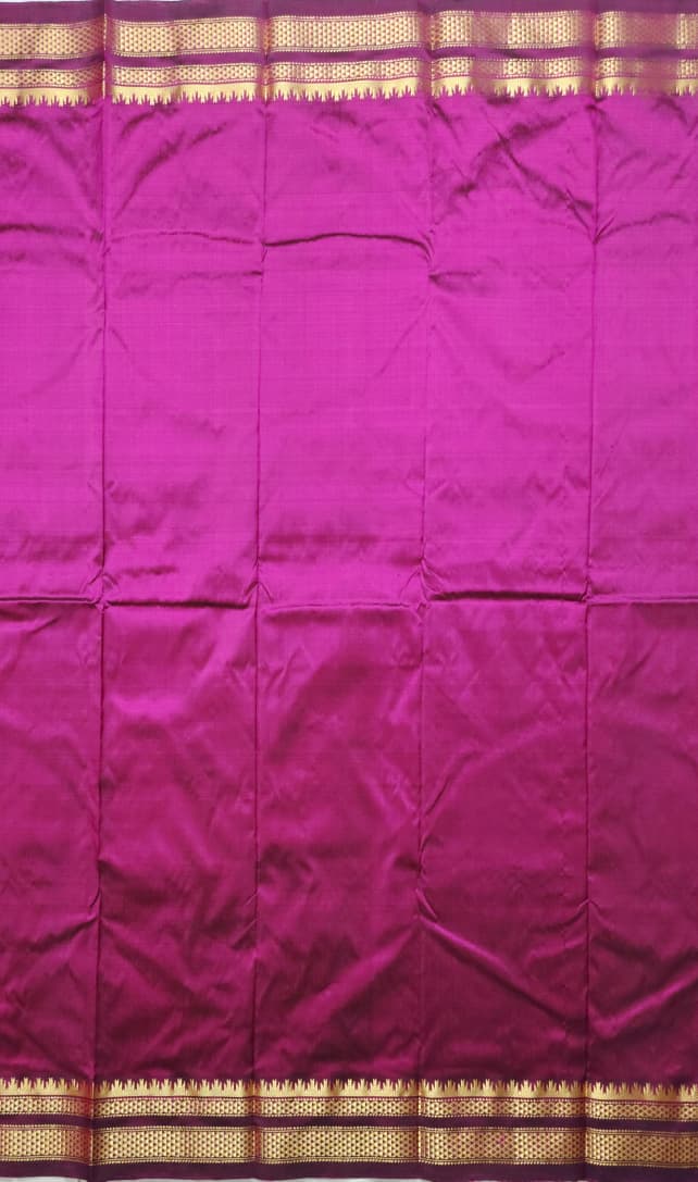 Deep Red Handloom Ilkal Pure Silk Saree - Ikkat Edition