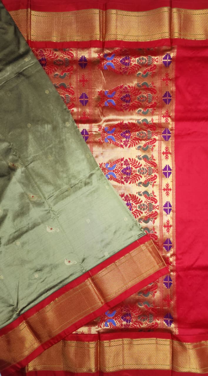 golden-beige-paithani-silk