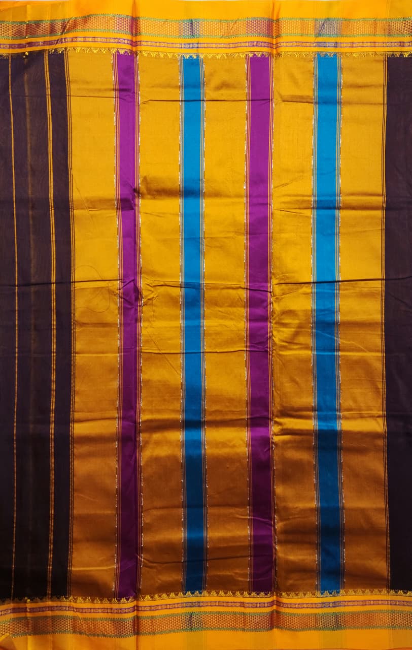 Dark Wine Purple Ilkal Saree