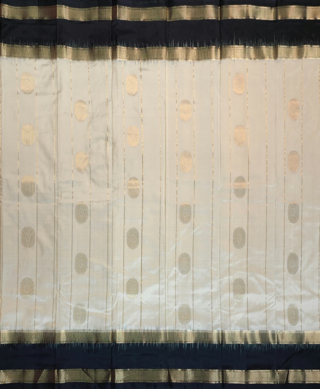 Cream Gadwal Ilkal Silk with Bentex Border