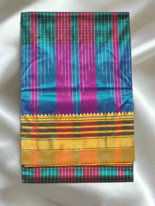 Puprle blue ilkal silk saree