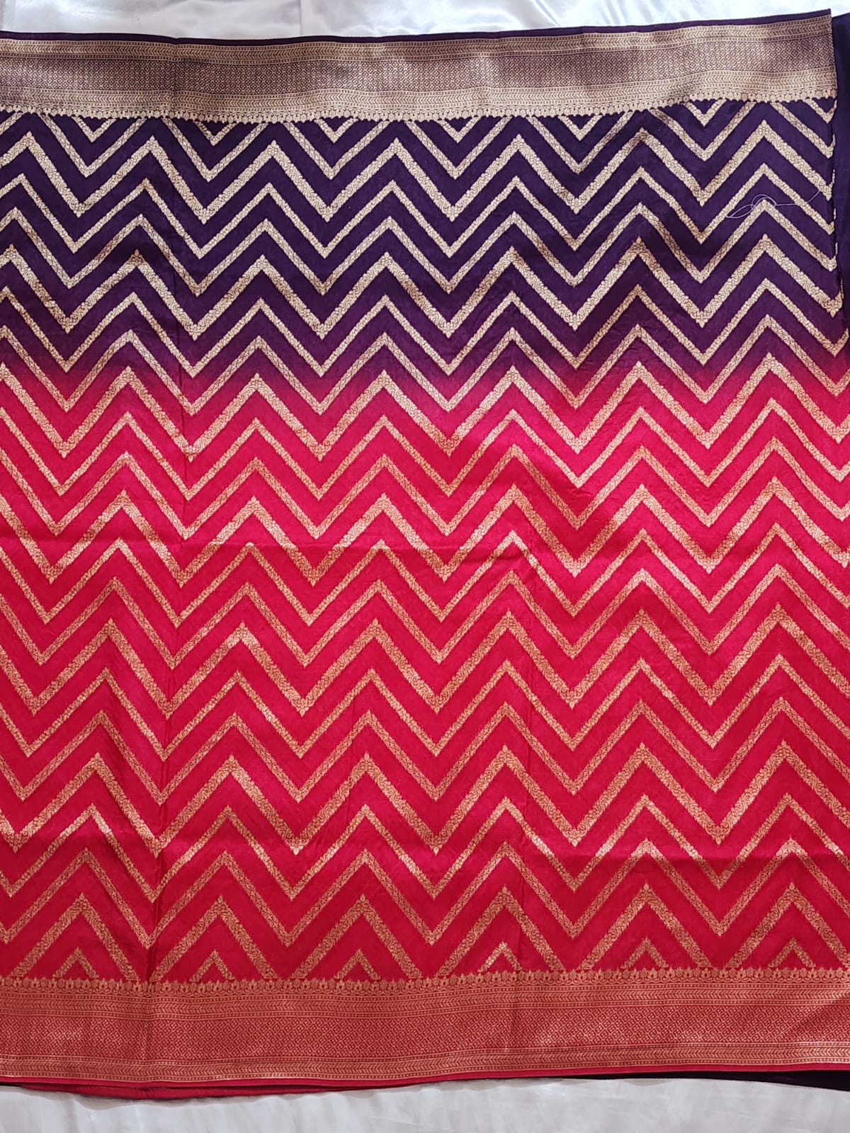 Deep Purple designer saree