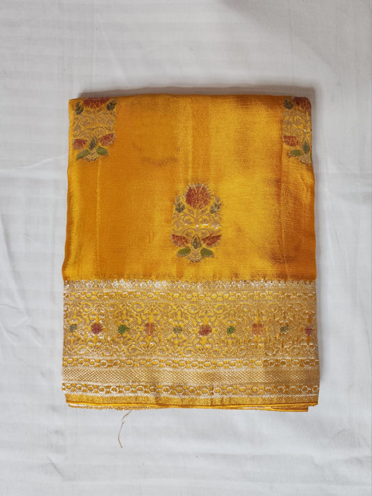 Golden Glow Banaras Silk Saree