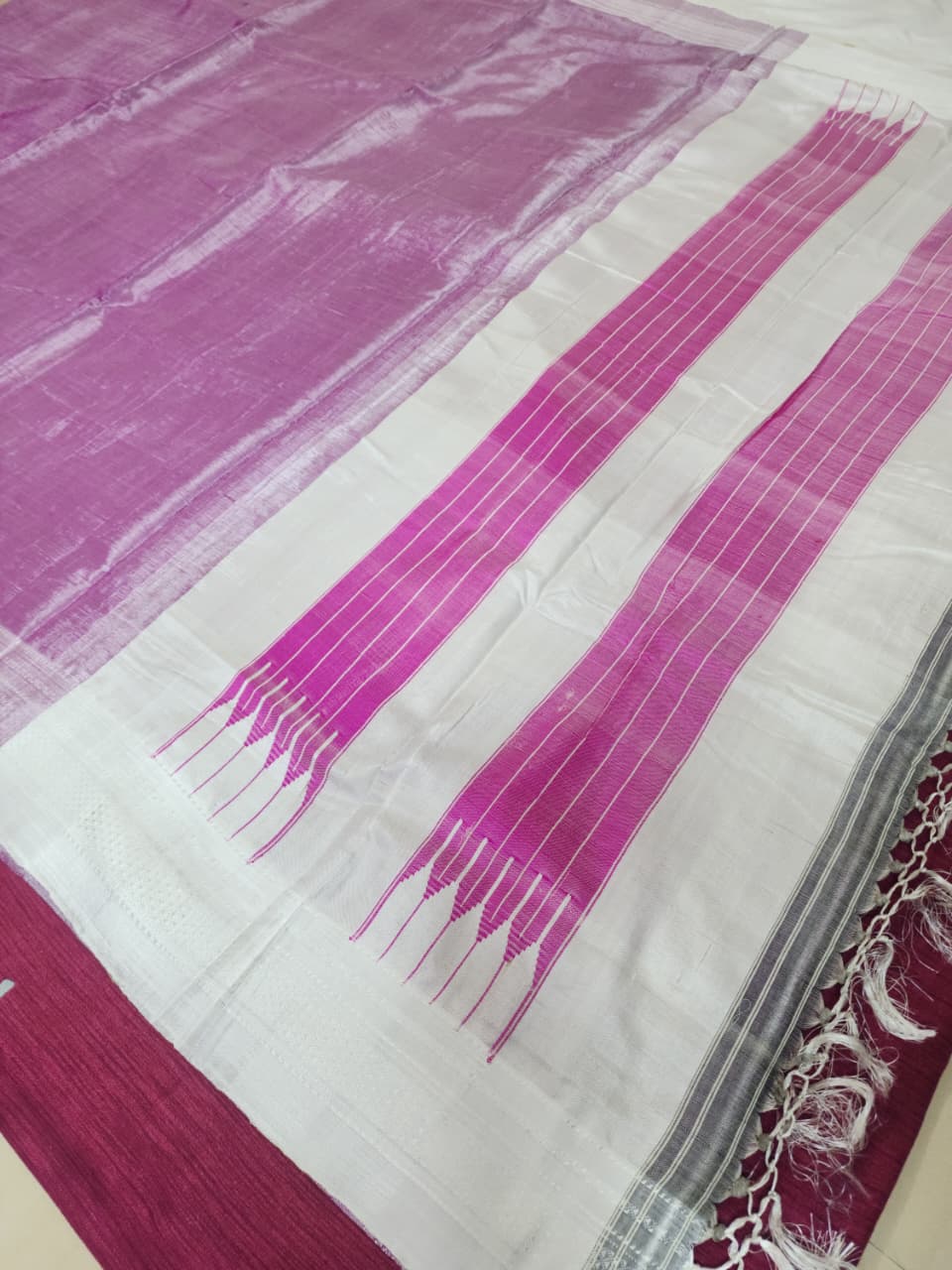 Mauve Ilkal Cotton Saree