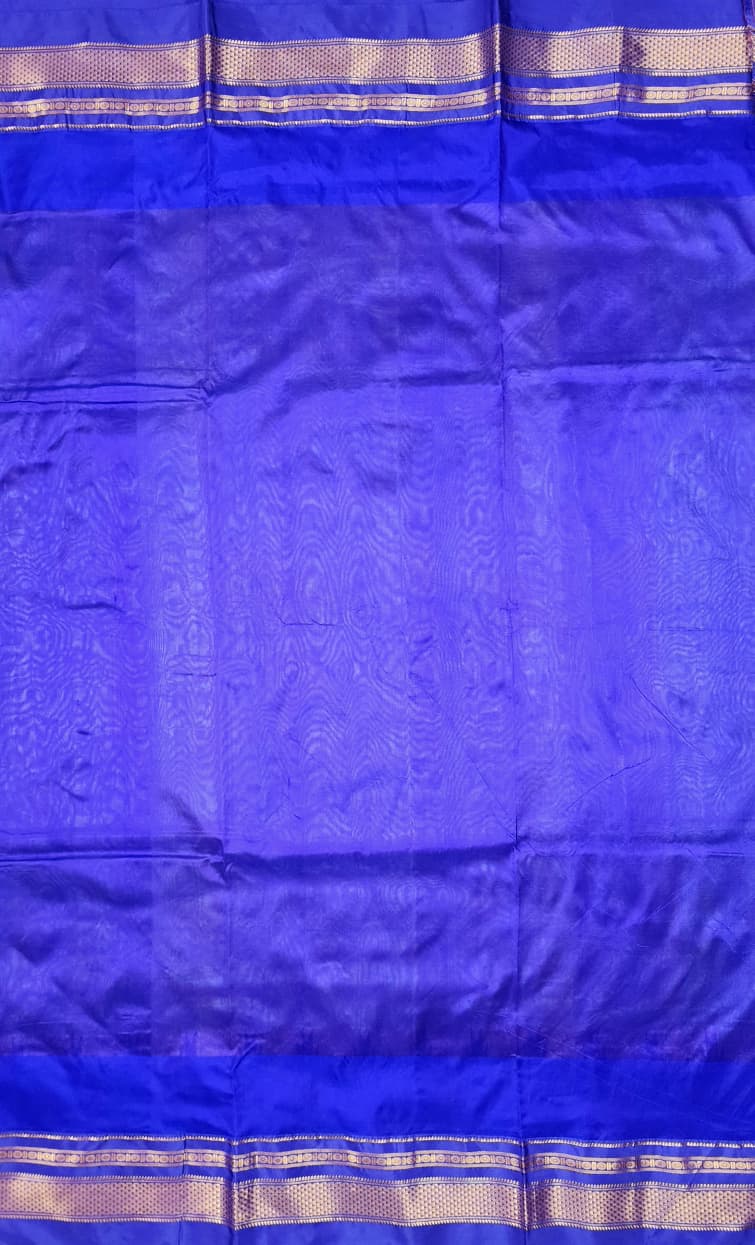 Lemon Yellow Ilkal Semi-Silk Saree