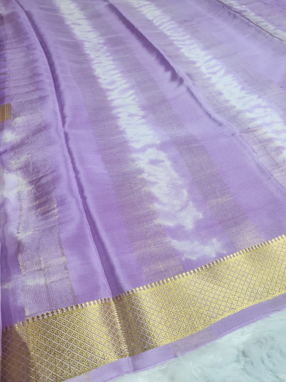 Lavender Dream – Mysore Silk Shibori Saree