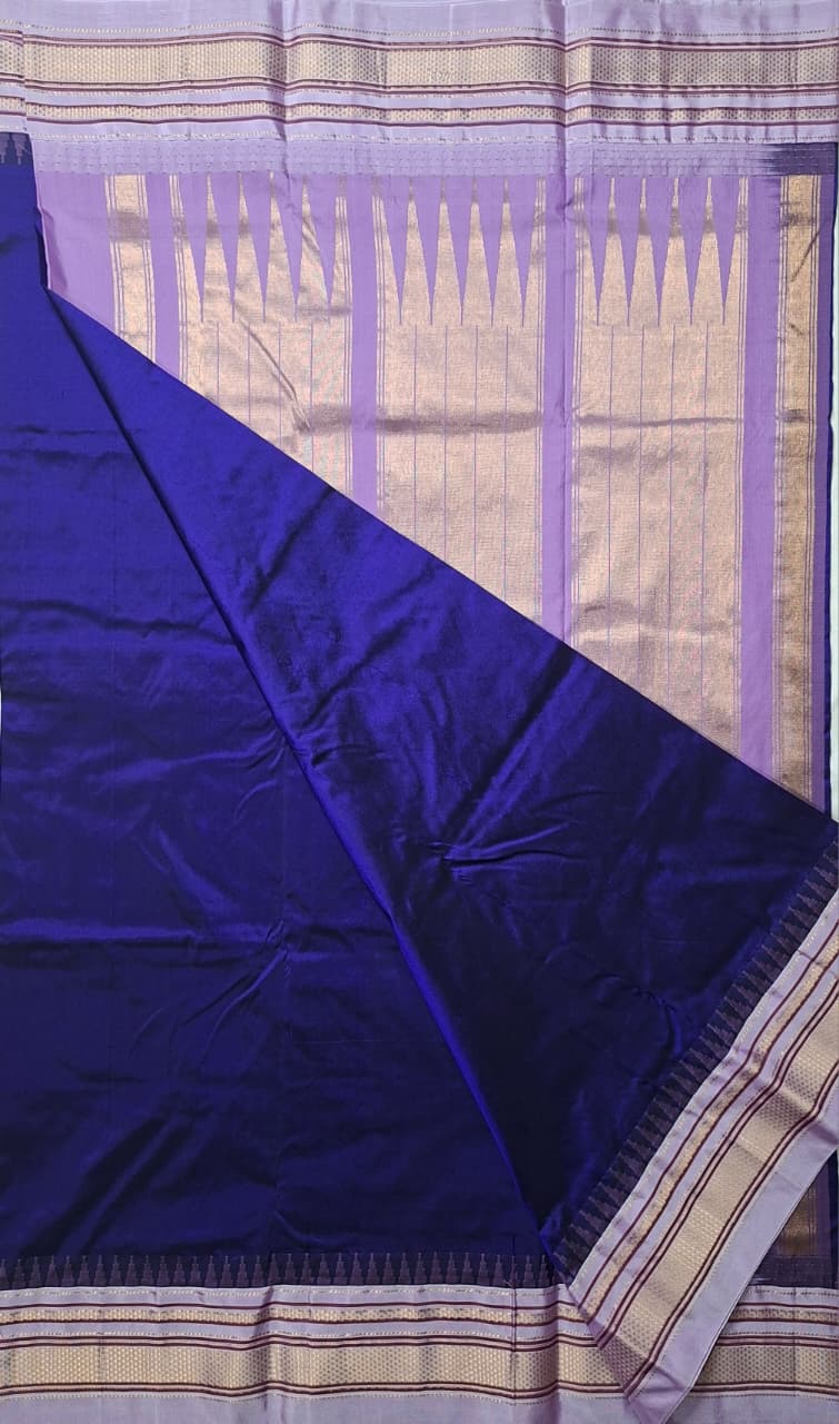 Blue-Lilac Ilkal Silk
