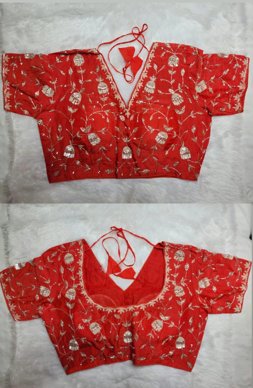 Red Party Wear Saree – Classic Glam Edition