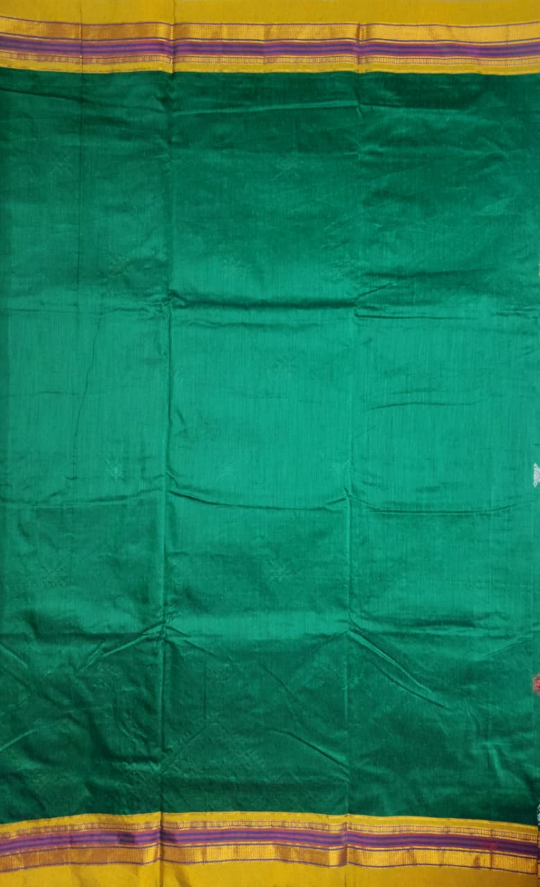 Green Ilkal Kasuti Saree