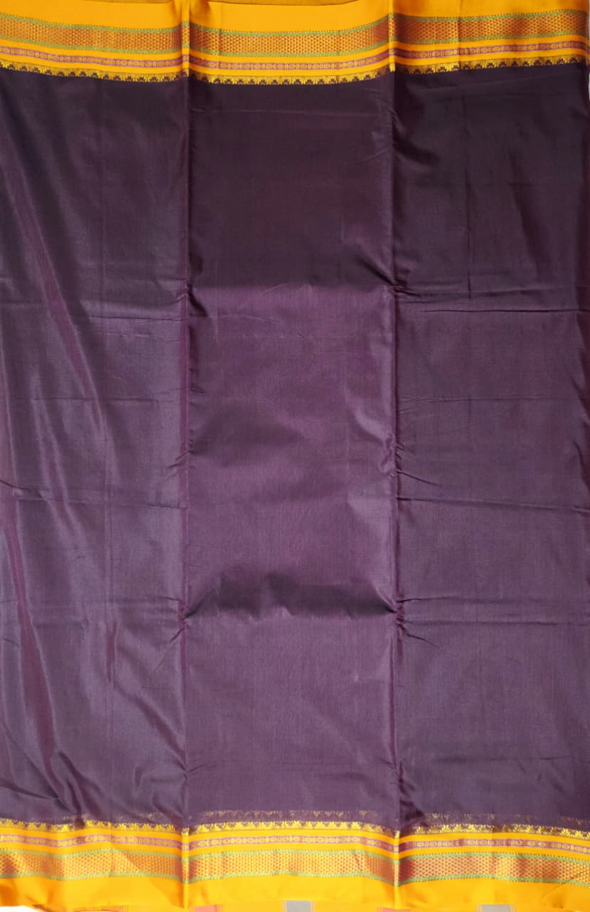 Dark Wine Purple Ilkal Saree